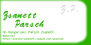 zsanett parsch business card